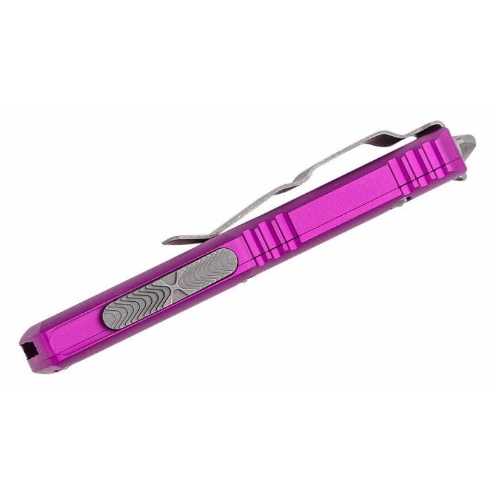 Couteau Microtech 233-10APVI UTX-85 AUTO OTF Lame Tanto Acier M390 Manche Alu Violet Made USA MCT23310APVI  - Livraison Gratuite