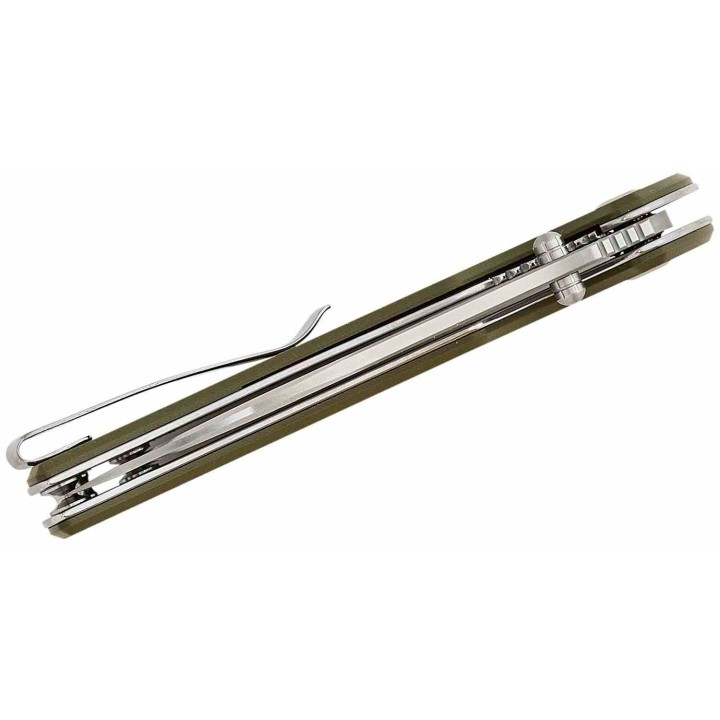 Couteau Sencut Borzam Od Green Manche G10 Lame Acier 9Cr18MoV Satin IKBS Linerlock Clip S230771 - Livraison Gratuite
