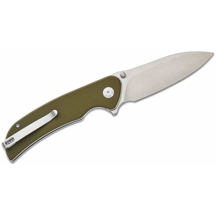 Couteau Sencut Borzam Od Green Manche G10 Lame Acier 9Cr18MoV Satin IKBS Linerlock Clip S230771 - Livraison Gratuite