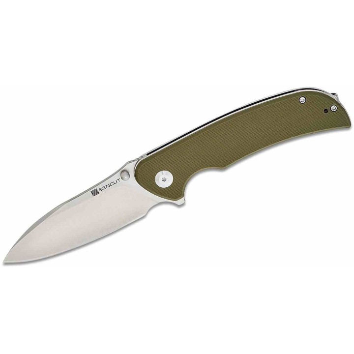 Couteau Sencut Borzam Od Green Manche G10 Lame Acier 9Cr18MoV Satin IKBS Linerlock Clip S230771 - Livraison Gratuite