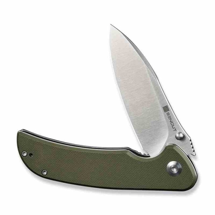 Couteau Sencut Borzam Od Green Manche G10 Lame Acier 9Cr18MoV Satin IKBS Linerlock Clip S230771 - Livraison Gratuite