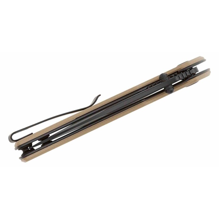 Couteau Sencut Borzam Tan Manche G10 Lame Acier 9Cr18MoV Black IKBS Linerlock Clip S230772 - Livraison Gratuite