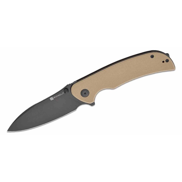 Couteau Sencut Borzam Tan Manche G10 Lame Acier 9Cr18MoV Black IKBS Linerlock Clip S230772 - Livraison Gratuite