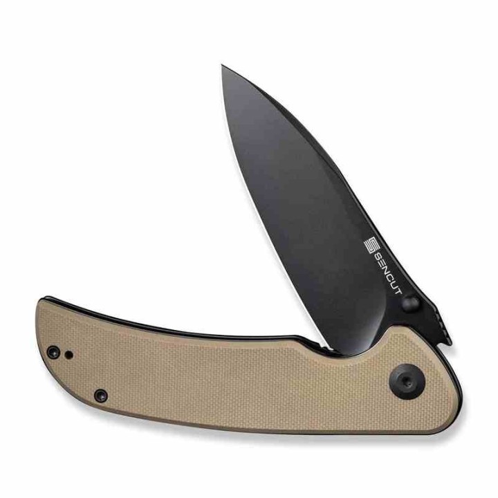 Couteau Sencut Borzam Tan Manche G10 Lame Acier 9Cr18MoV Black IKBS Linerlock Clip S230772 - Livraison Gratuite