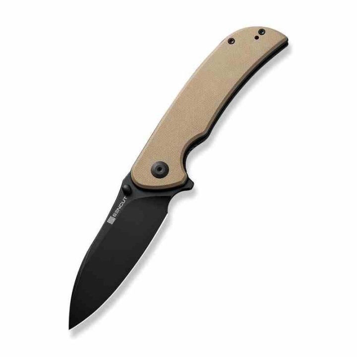 Couteau Sencut Borzam Tan Manche G10 Lame Acier 9Cr18MoV Black IKBS Linerlock Clip S230772 - Livraison Gratuite