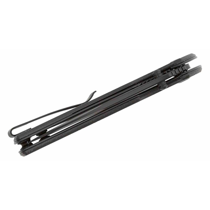 Couteau Sencut Borzam Black Manche Micarta Lame Acier 9Cr18MoV Black IKBS Linerlock Clip S230773 - Livraison Gratuite