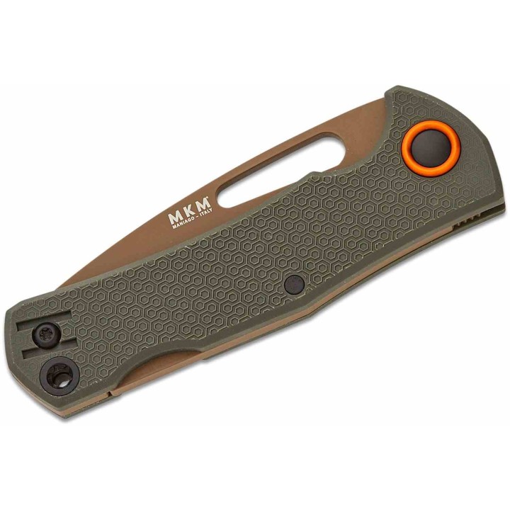 Couteau MKM LOV Green Lame Acier N690 Tan Manche FRN Backlock Clip MKMLVPGR - Livraison Gratuite