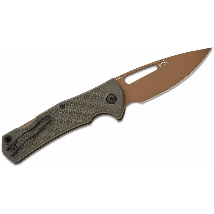 Couteau MKM LOV Green Lame Acier N690 Tan Manche FRN Backlock Clip MKMLVPGR - Livraison Gratuite