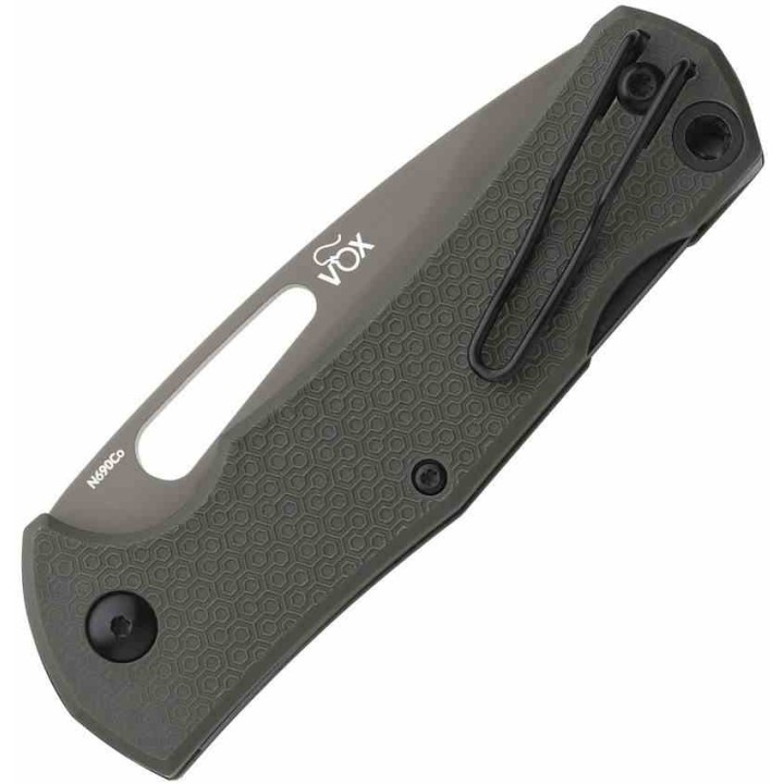 Couteau MKM LOV Green Lame Acier N690 Tan Manche FRN Backlock Clip MKMLVPGR - Livraison Gratuite