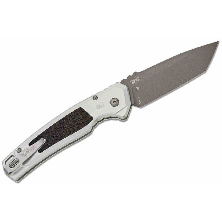 Couteau Kershaw Auto Launch 16 Tanto Lame Acier CPM-M4 Manche Raw Aluminum Button Lock USA KS7105RAW - Livraison Gratuite