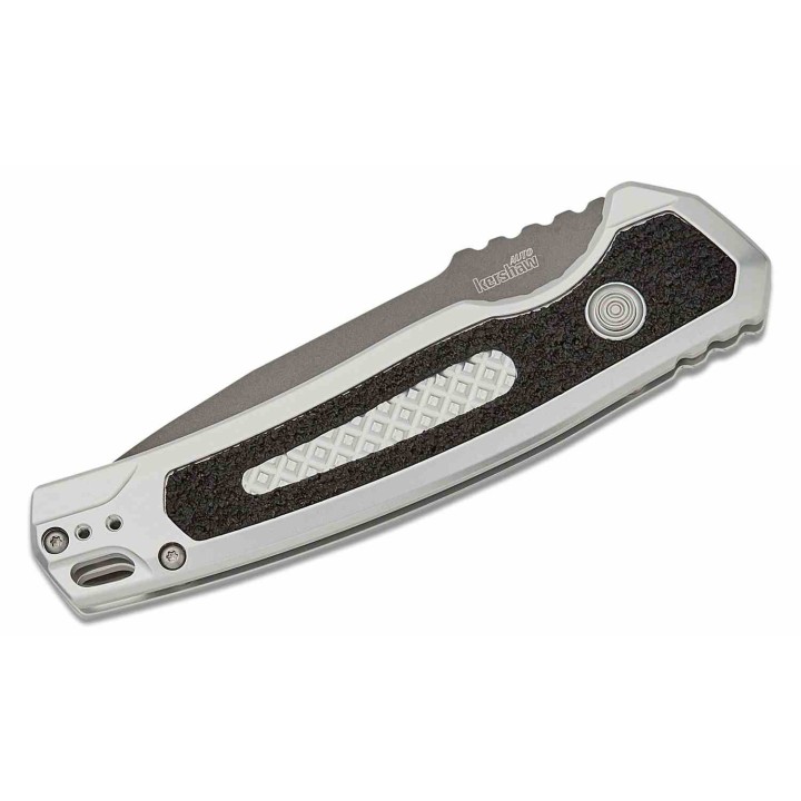Couteau Kershaw Auto Launch 16 Tanto Lame Acier CPM-M4 Manche Raw Aluminum Button Lock USA KS7105RAW - Livraison Gratuite