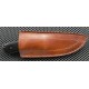 Couteau Damas The Wedge Fixed Blade Acier 256 Couches Manche Corne/Bois Etui Cuir DM1072 - Livraison Gratuite