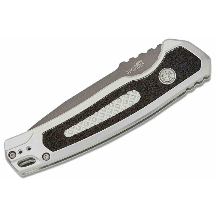 Couteau Kershaw Auto Launch 16 Tanto Lame Acier CPM-M4 Manche Raw Aluminum Button Lock USA KS7105RAW - Livraison Gratuite