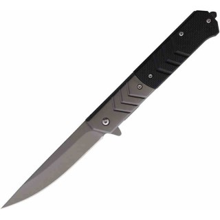 Lot de 2 Couteau ElitEdge Linerlock A/O Black Manche G10 Lame Acier 420C Blade Clip EE10A106BK - Livraison Gratuite
