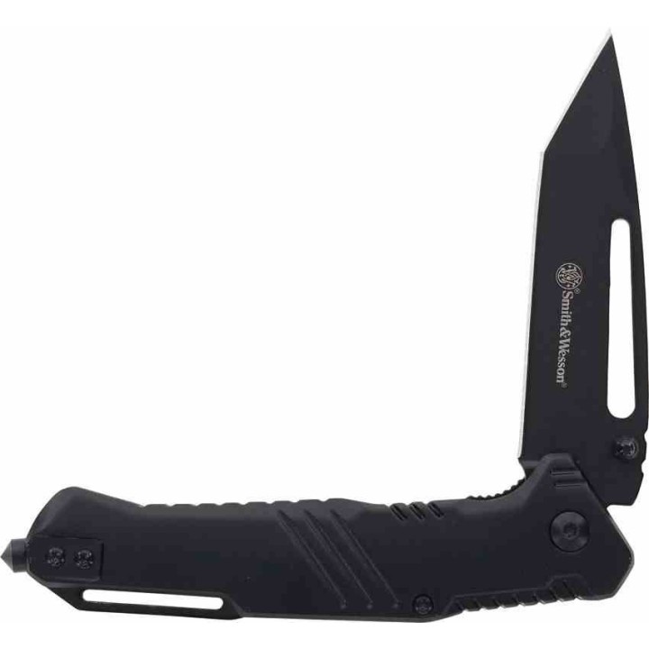 Couteau Smith&Wesson Extreme Ops Tanto Lame Acier 7Cr13 Black Manche Aluminium Clip Linerlock SW1205907 - Livraison Gratuite