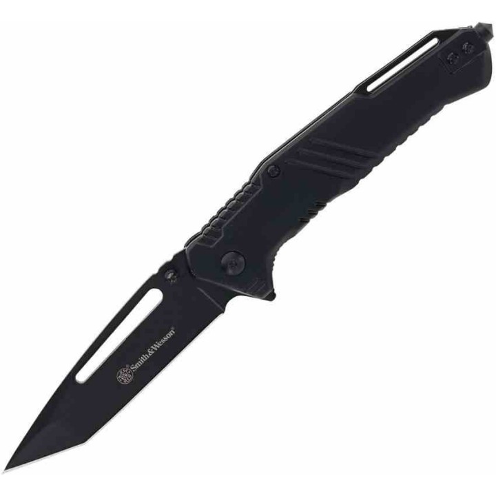 Couteau Smith&Wesson Extreme Ops Tanto Lame Acier 7Cr13 Black Manche Aluminium Clip Linerlock SW1205907 - Livraison Gratuite