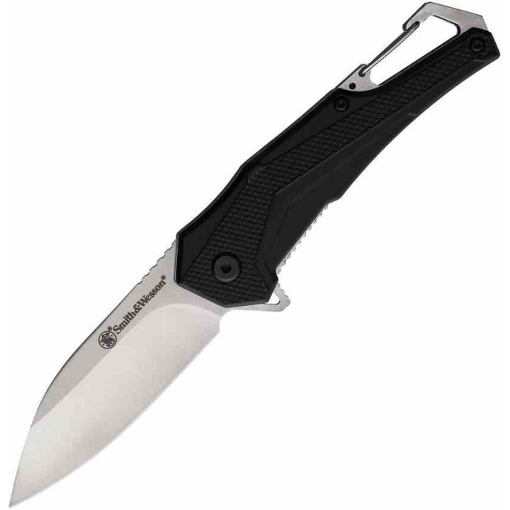 Couteau Smith&Wesson Oasis Carabiner Lame Acier 8Cr Manche Aluminium Liner Lock SW1206288 - Livraison Gratuite