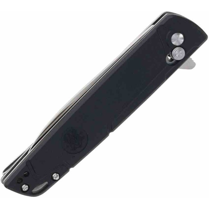 Couteau Smith&Wesson 24/7 Crossbar Lock Lame Acier 7Cr17MoV Manche Polymer IKBS Clip SW1205908 - Livraison Gratuite