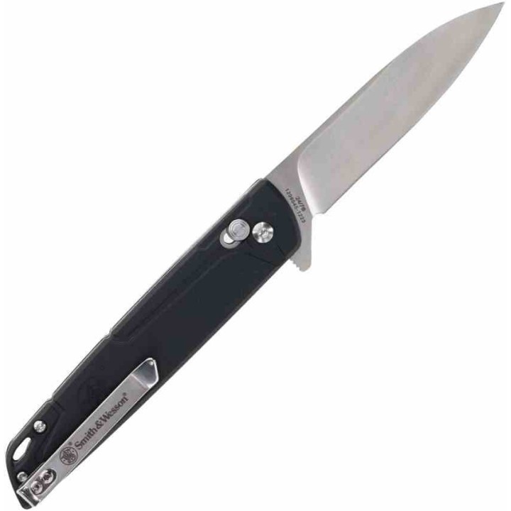 Couteau Smith&Wesson 24/7 Crossbar Lock Lame Acier 7Cr17MoV Manche Polymer IKBS Clip SW1205908 - Livraison Gratuite