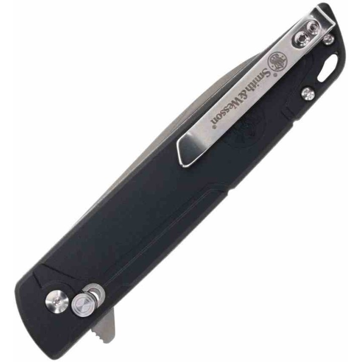 Couteau Smith&Wesson 24/7 Crossbar Lock Lame Acier 7Cr17MoV Manche Polymer IKBS Clip SW1205908 - Livraison Gratuite