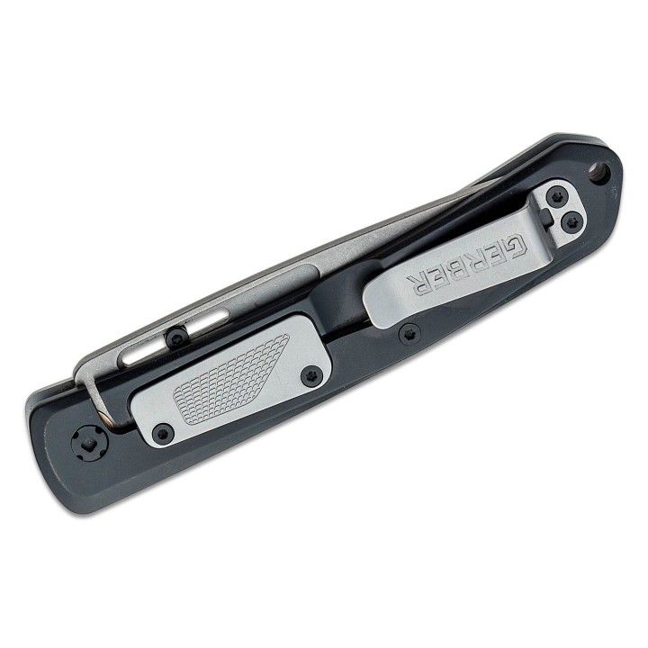 Couteau Gerber Affinity Sylver Aluminium Manche Alu/Acier Lame Acier D2 Framelock Clip G1867 - Livraison Gratuite