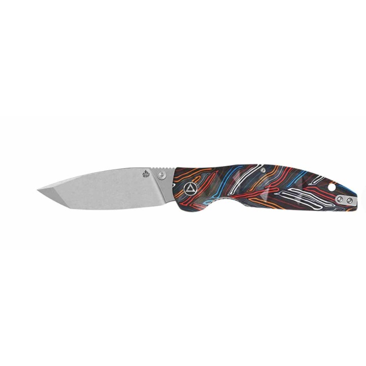Couteau QSP Turtle Punk Colorful G10 Lame Tanto Acier 14C28N IKBS Linerlock CLip QS158A1 - Livraison Gratuite