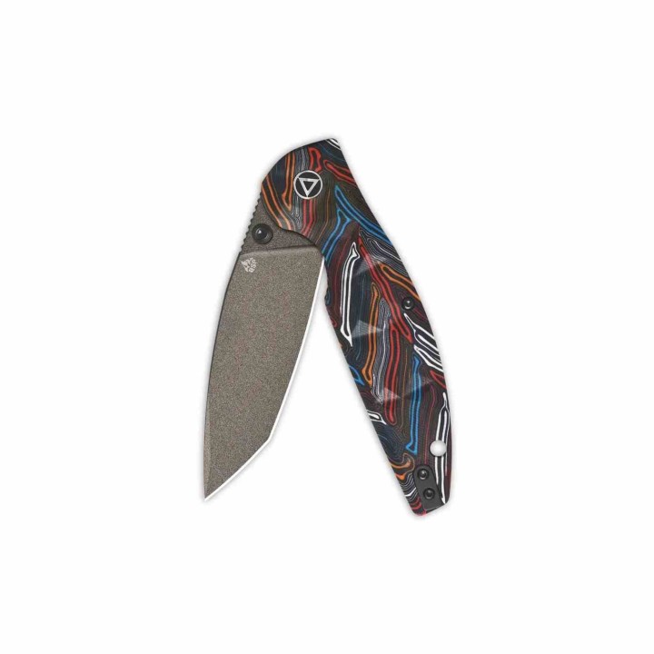 Couteau QSP Turtle Punk Colorful G10 Lame Tanto Acier 14C28N IKBS Linerlock CLip QS158A2 - Livraison Gratuite