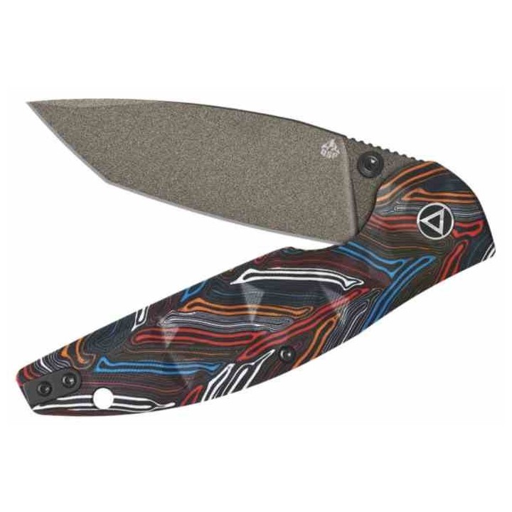 Couteau QSP Turtle Punk Colorful G10 Lame Tanto Acier 14C28N IKBS Linerlock CLip QS158A2 - Livraison Gratuite