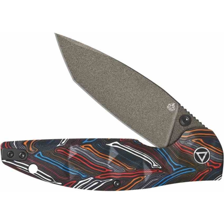 Couteau QSP Turtle Punk Colorful G10 Lame Tanto Acier 14C28N IKBS Linerlock CLip QS158A2 - Livraison Gratuite