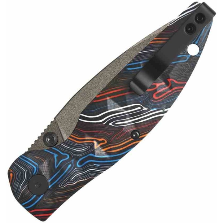 Couteau QSP Turtle Punk Colorful G10 Lame Tanto Acier 14C28N IKBS Linerlock CLip QS158A2 - Livraison Gratuite