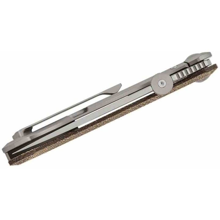 Couteau ArtisanCutlery Kami OD Green Manche Micarta/Titane Lame Acier S35VN SW IKBS Clip Titane ATZ1864GODG - Livraison Gratuite