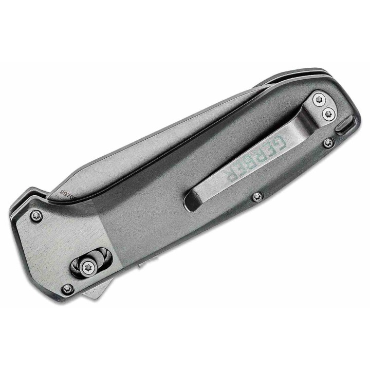 Couteau Gerber Highbrow Pivot Lock A/O Manche Gray Alu Lame Acier 7Cr17MoV Serr Clip G30001638 - Livraison Gratuite