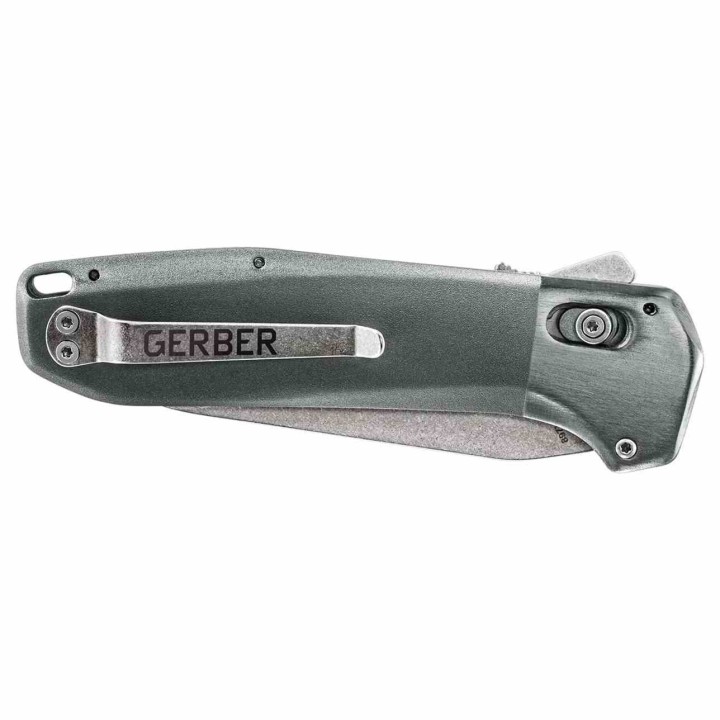 Couteau Gerber Highbrow Pivot Lock A/O Manche Gray Alu Lame Acier 7Cr17MoV Serr Clip G30001638 - Livraison Gratuite