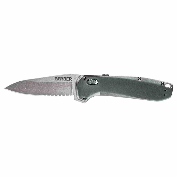 Couteau Gerber Highbrow Pivot Lock A/O Manche Gray Alu Lame Acier 7Cr17MoV Serr Clip G30001638 - Livraison Gratuite