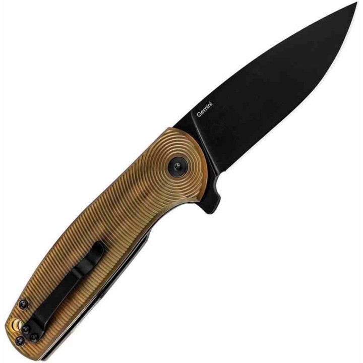 Couteau Kizer Gemini Ultem Lame Acier Nitro-V Black IKBS Liner Lock Clip KIV3471A3 - Livraison Gratuite