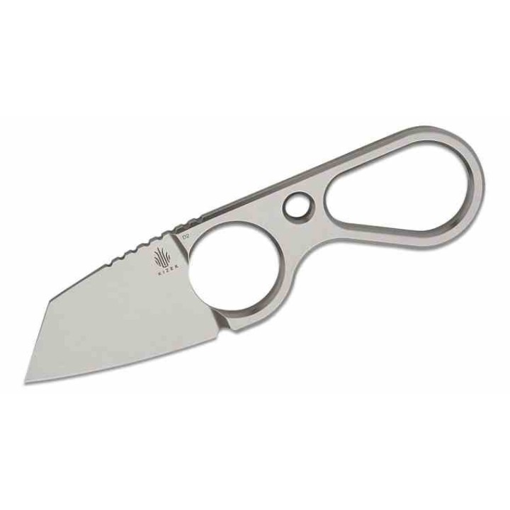 Couteau Kizer Bowtie Lame Acier D2 SW Reverse Tanto Manche Acier Etui Kydex Clip KI1061A1 - Livraison Gratuite