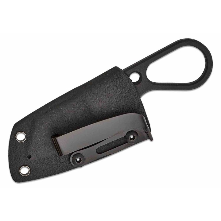 Couteau Kizer Bowtie Lame Acier D2 BLK Reverse Tanto Manche Acier Etui Kydex Clip KI1061A2 - Livraison Gratuite