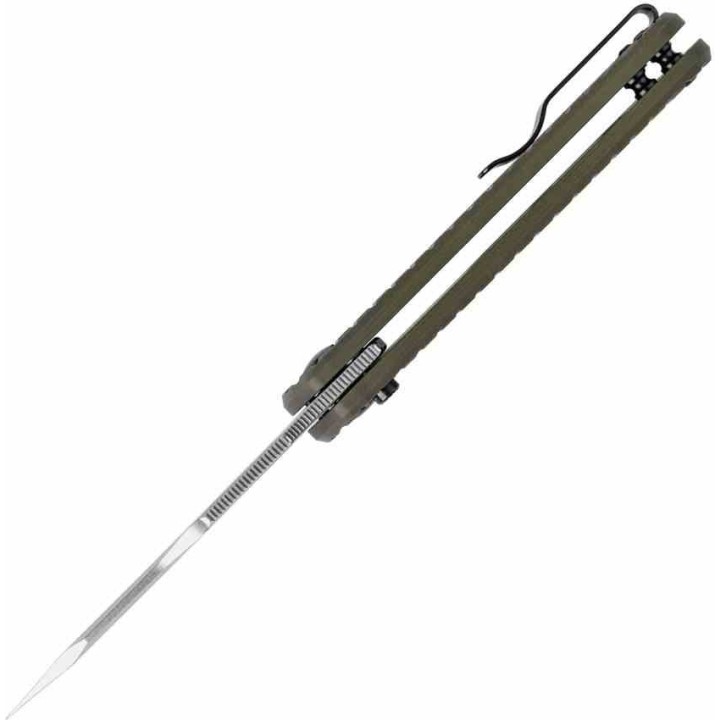 Couteau Kizer Cormorant Green Lame 154CM satin Manche G10 IKBS Button Lock Clip KIV4562C1 - Livraison Gratuite