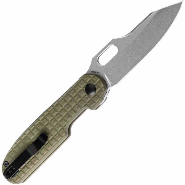Couteau Kizer Cormorant Green Lame 154CM satin Manche G10 IKBS Button Lock Clip KIV4562C1 - Livraison Gratuite