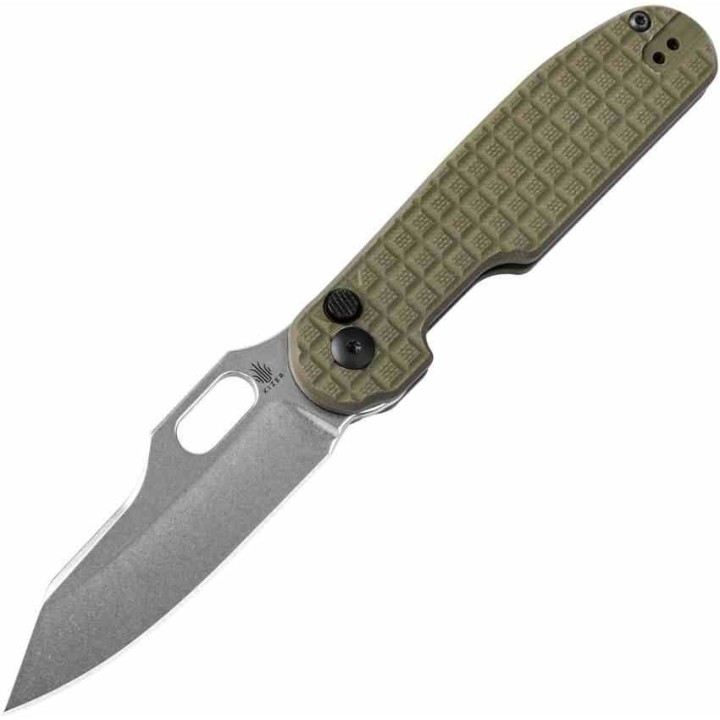 Couteau Kizer Cormorant Green Lame 154CM satin Manche G10 IKBS Button Lock Clip KIV4562C1 - Livraison Gratuite