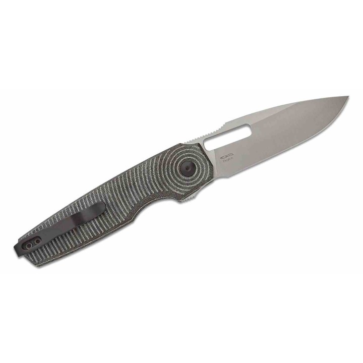  Couteau Kizer Cutlery Dogfish Black Manche Micarta Lame Acier Nitro-V Button Lock IKBS Clip KIV3640A1 - Livraison Gratuite