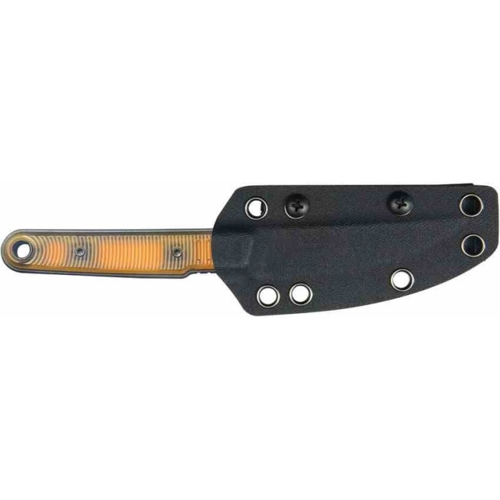 Couteau Kubey JL Kwaiken Fixie Ultem Lame Acier 14C28N Blackwash Etui Kydex KUB355D - Livraison Gratuite