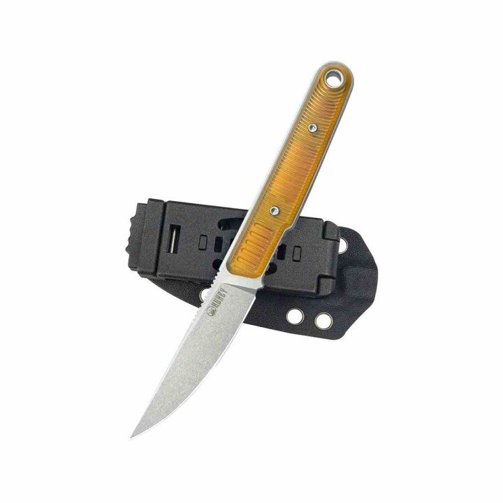 Couteau Kubey JL Kwaiken Fixie Ultem Lame Acier 14C28N Beadblast Etui Kydex KUB355C - Livraison Gratuite