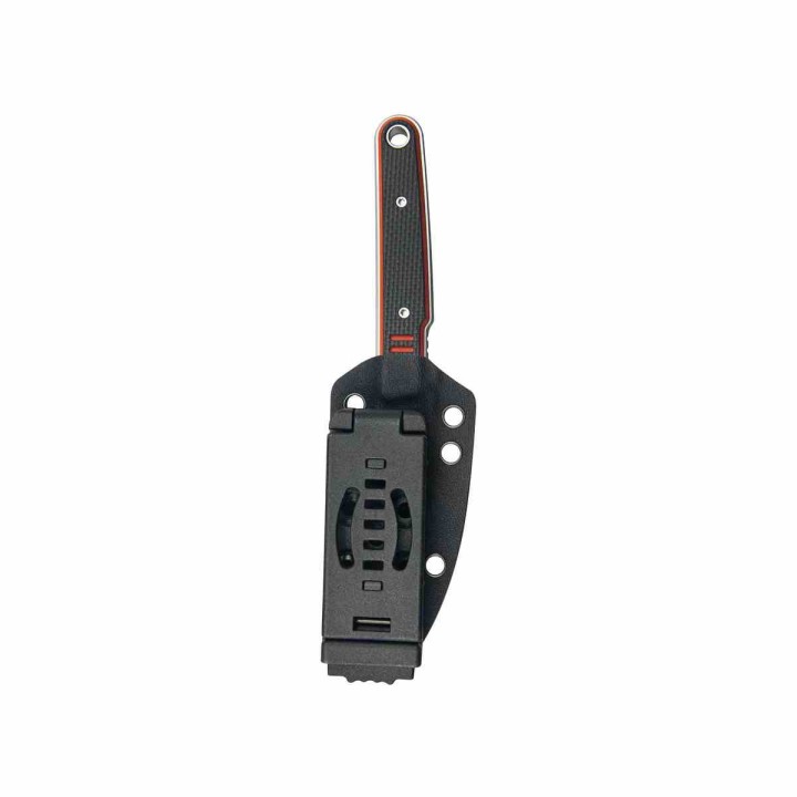 Couteau Kubey JL Kwaiken Fixie Red Black G-10 Lame Acier 14C28N Beadblast Etui Kydex KUB355A - Livraison Gratuite