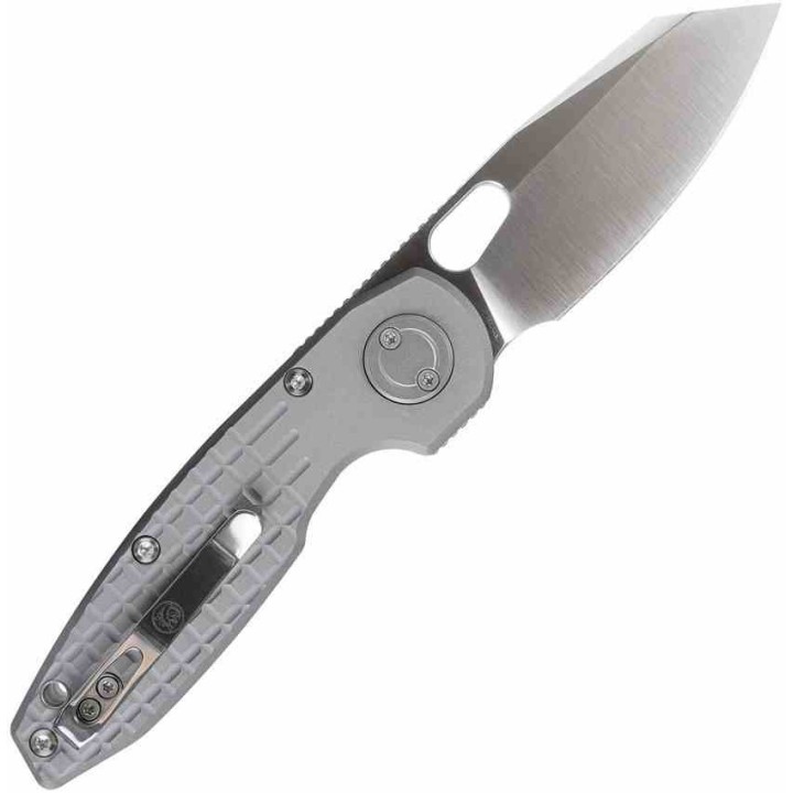 Couteau Vosteed Ankylo Gray Manche Alu Lame Reverse Tanto Acier Elmax Satin IKBS Vanchor Lock Clip VOSA1910 - Livraison Gratuite