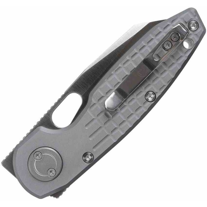 Couteau Vosteed Ankylo Gray Manche Alu Lame Reverse Tanto Acier Elmax Satin IKBS Vanchor Lock Clip VOSA1910 - Livraison Gratuite
