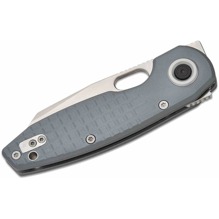 Couteau Vosteed Ankylo Gray Manche Alu Lame Reverse Tanto Acier Elmax Satin IKBS Vanchor Lock Clip VOSA1910 - Livraison Gratuite
