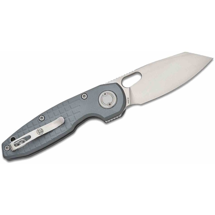 Couteau Vosteed Ankylo Gray Manche Alu Lame Reverse Tanto Acier Elmax Satin IKBS Vanchor Lock Clip VOSA1910 - Livraison Gratuite