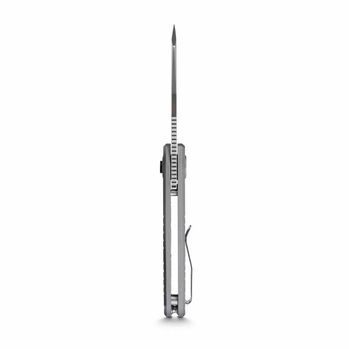 Couteau Vosteed Ankylo Gray Manche Alu Lame Reverse Tanto Acier Elmax Satin IKBS Vanchor Lock Clip VOSA1910 - Livraison Gratuite