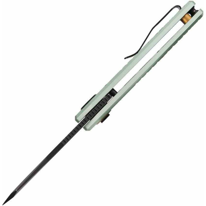 Couteau Vosteed Green Manche Alu Lame Reverse Tanto Acier 154CM Blackwash IKBS Vanchor Lock Clip VOSA1907 - Livraison Gratuite
